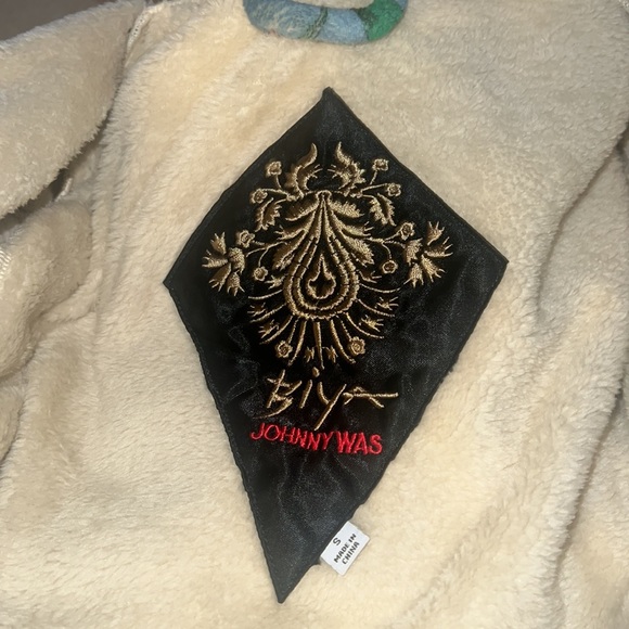 Johnny Was BIYA Shellinay Hooded Sherpa Fleece Open Front Cardigan Wrap Sweater - Picture 11 of 13